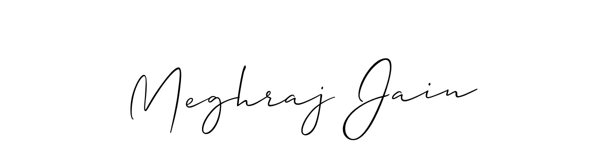 You should practise on your own different ways (Allison_Script) to write your name (Meghraj Jain) in signature. don't let someone else do it for you. Meghraj Jain signature style 2 images and pictures png