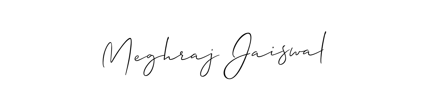 Also You can easily find your signature by using the search form. We will create Meghraj Jaiswal name handwritten signature images for you free of cost using Allison_Script sign style. Meghraj Jaiswal signature style 2 images and pictures png