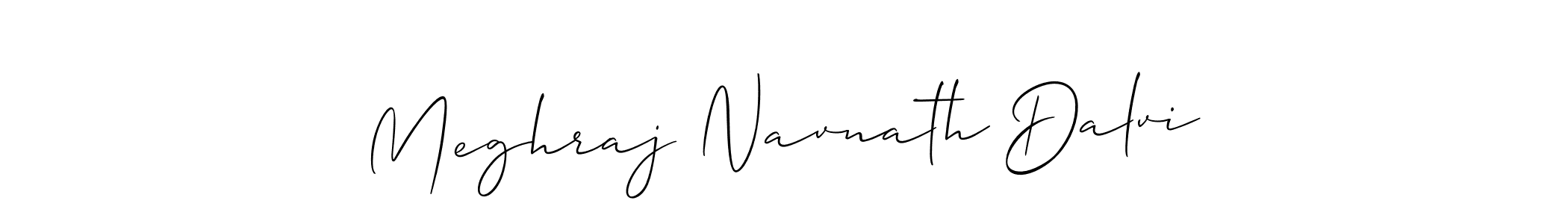You should practise on your own different ways (Allison_Script) to write your name (Meghraj Navnath Dalvi) in signature. don't let someone else do it for you. Meghraj Navnath Dalvi signature style 2 images and pictures png