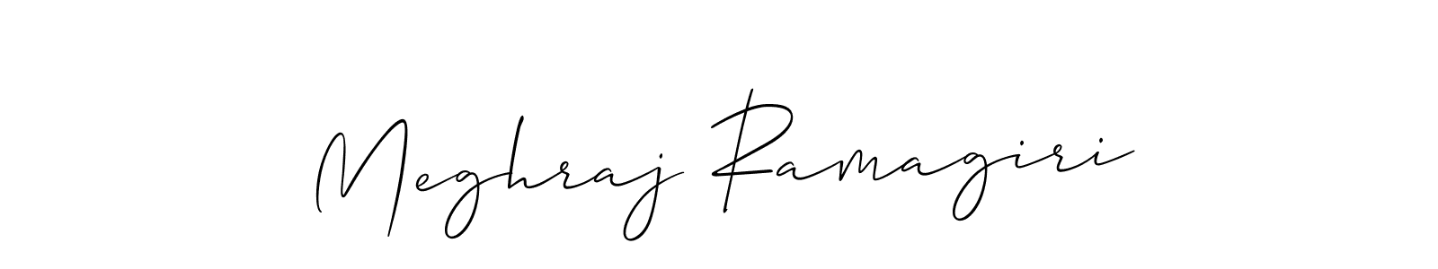 Create a beautiful signature design for name Meghraj Ramagiri. With this signature (Allison_Script) fonts, you can make a handwritten signature for free. Meghraj Ramagiri signature style 2 images and pictures png