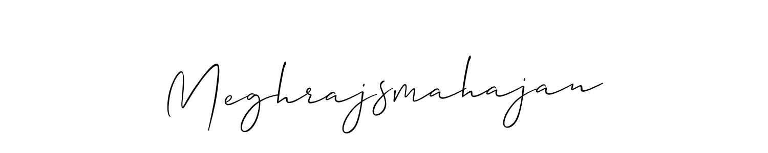 How to make Meghrajsmahajan name signature. Use Allison_Script style for creating short signs online. This is the latest handwritten sign. Meghrajsmahajan signature style 2 images and pictures png