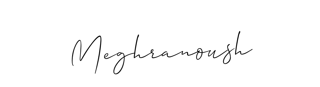 Make a beautiful signature design for name Meghranoush. With this signature (Allison_Script) style, you can create a handwritten signature for free. Meghranoush signature style 2 images and pictures png