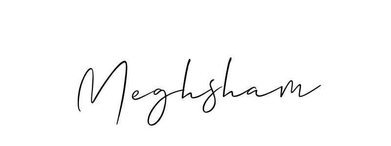 Make a beautiful signature design for name Meghsham. Use this online signature maker to create a handwritten signature for free. Meghsham signature style 2 images and pictures png