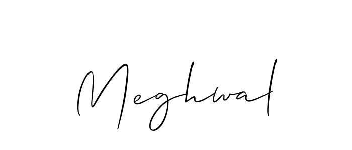 Design your own signature with our free online signature maker. With this signature software, you can create a handwritten (Allison_Script) signature for name Meghwal. Meghwal signature style 2 images and pictures png