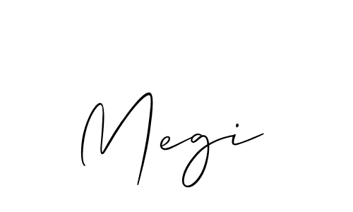 Make a beautiful signature design for name Megi . With this signature (Allison_Script) style, you can create a handwritten signature for free. Megi  signature style 2 images and pictures png