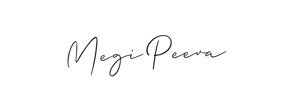 How to make Megi Peeva signature? Allison_Script is a professional autograph style. Create handwritten signature for Megi Peeva name. Megi Peeva signature style 2 images and pictures png