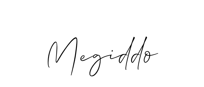 Design your own signature with our free online signature maker. With this signature software, you can create a handwritten (Allison_Script) signature for name Megiddo. Megiddo signature style 2 images and pictures png