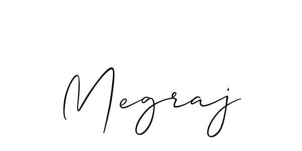 Use a signature maker to create a handwritten signature online. With this signature software, you can design (Allison_Script) your own signature for name Megraj. Megraj signature style 2 images and pictures png