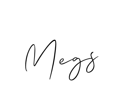 if you are searching for the best signature style for your name Megs. so please give up your signature search. here we have designed multiple signature styles  using Allison_Script. Megs signature style 2 images and pictures png