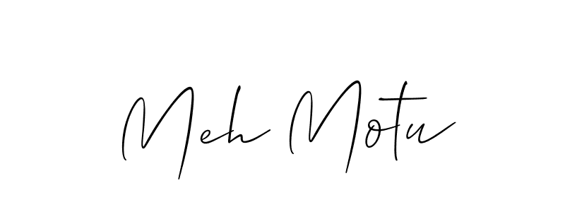 Allison_Script is a professional signature style that is perfect for those who want to add a touch of class to their signature. It is also a great choice for those who want to make their signature more unique. Get Meh Motu name to fancy signature for free. Meh Motu signature style 2 images and pictures png