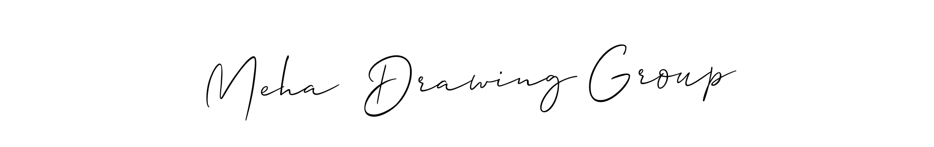 Also You can easily find your signature by using the search form. We will create Meha  Drawing Group name handwritten signature images for you free of cost using Allison_Script sign style. Meha  Drawing Group signature style 2 images and pictures png
