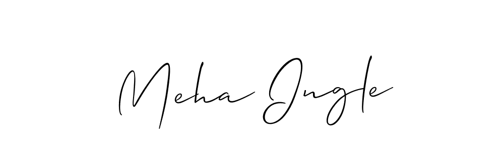 It looks lik you need a new signature style for name Meha Ingle. Design unique handwritten (Allison_Script) signature with our free signature maker in just a few clicks. Meha Ingle signature style 2 images and pictures png