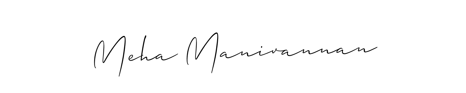 Create a beautiful signature design for name Meha Manivannan. With this signature (Allison_Script) fonts, you can make a handwritten signature for free. Meha Manivannan signature style 2 images and pictures png