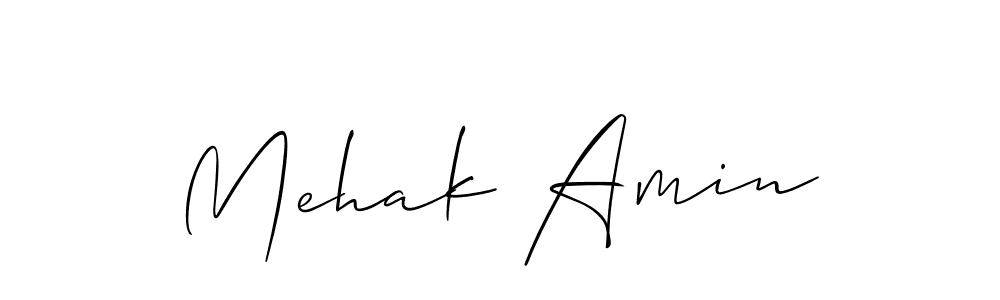 Mehak Amin stylish signature style. Best Handwritten Sign (Allison_Script) for my name. Handwritten Signature Collection Ideas for my name Mehak Amin. Mehak Amin signature style 2 images and pictures png