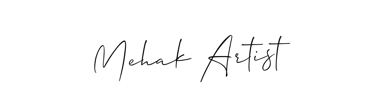 Design your own signature with our free online signature maker. With this signature software, you can create a handwritten (Allison_Script) signature for name Mehak Artist. Mehak Artist signature style 2 images and pictures png