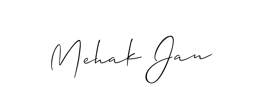 How to make Mehak Jan signature? Allison_Script is a professional autograph style. Create handwritten signature for Mehak Jan name. Mehak Jan signature style 2 images and pictures png