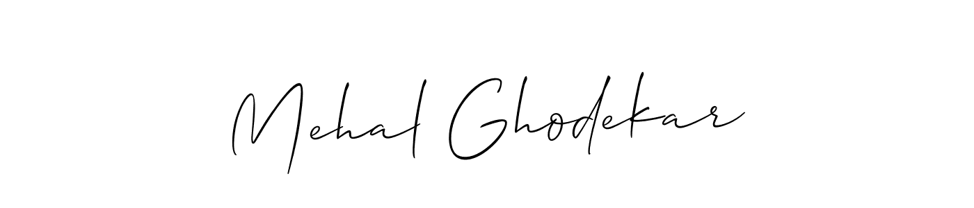 Mehal Ghodekar stylish signature style. Best Handwritten Sign (Allison_Script) for my name. Handwritten Signature Collection Ideas for my name Mehal Ghodekar. Mehal Ghodekar signature style 2 images and pictures png