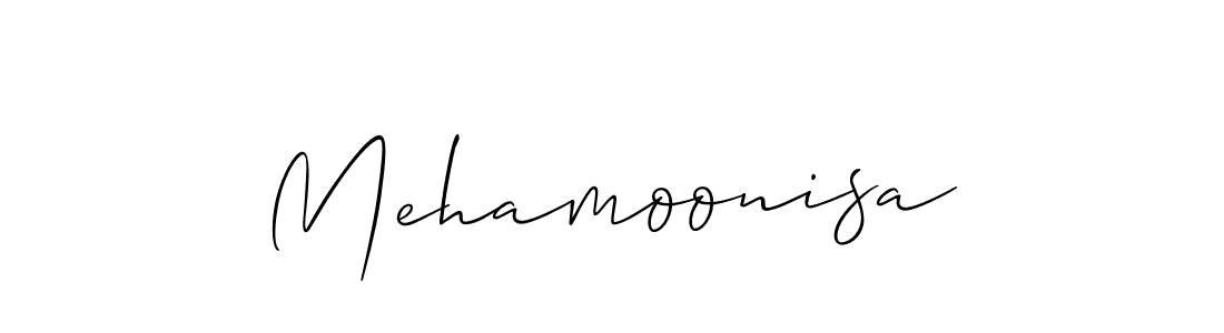 Make a beautiful signature design for name Mehamoonisa. With this signature (Allison_Script) style, you can create a handwritten signature for free. Mehamoonisa signature style 2 images and pictures png