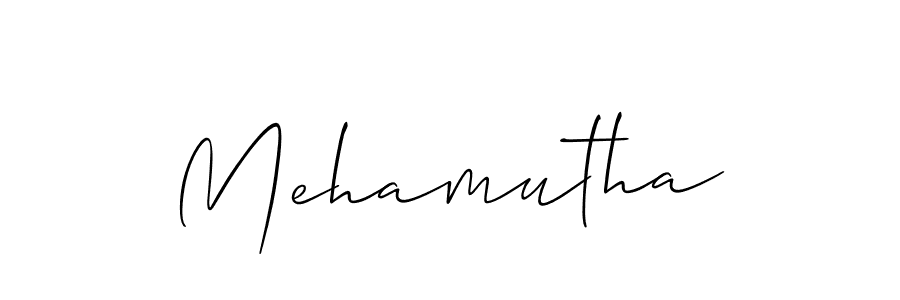 Mehamutha stylish signature style. Best Handwritten Sign (Allison_Script) for my name. Handwritten Signature Collection Ideas for my name Mehamutha. Mehamutha signature style 2 images and pictures png