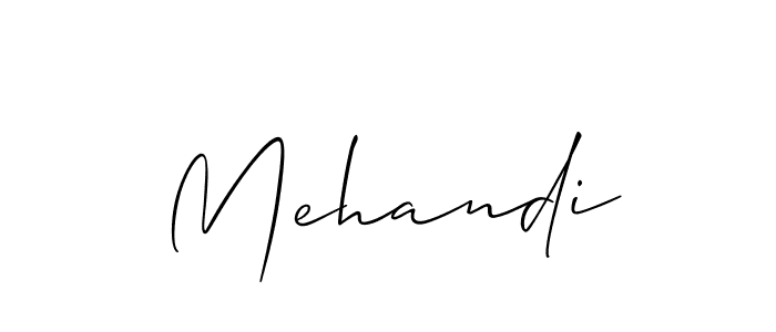 Make a beautiful signature design for name Mehandi. With this signature (Allison_Script) style, you can create a handwritten signature for free. Mehandi signature style 2 images and pictures png