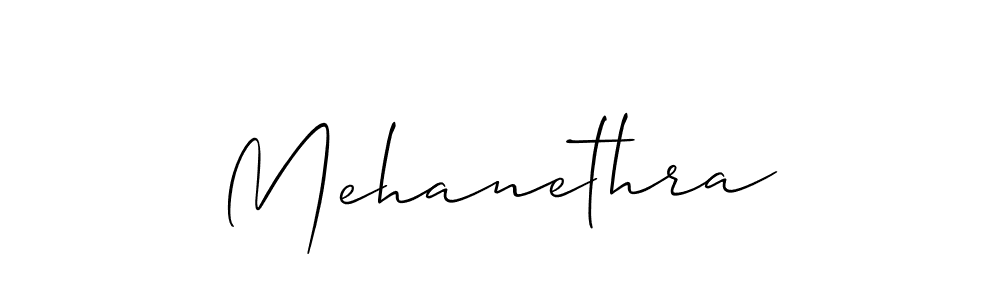 Design your own signature with our free online signature maker. With this signature software, you can create a handwritten (Allison_Script) signature for name Mehanethra. Mehanethra signature style 2 images and pictures png