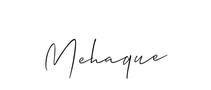 Create a beautiful signature design for name Mehaque. With this signature (Allison_Script) fonts, you can make a handwritten signature for free. Mehaque signature style 2 images and pictures png