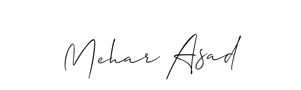 Make a beautiful signature design for name Mehar Asad. Use this online signature maker to create a handwritten signature for free. Mehar Asad signature style 2 images and pictures png