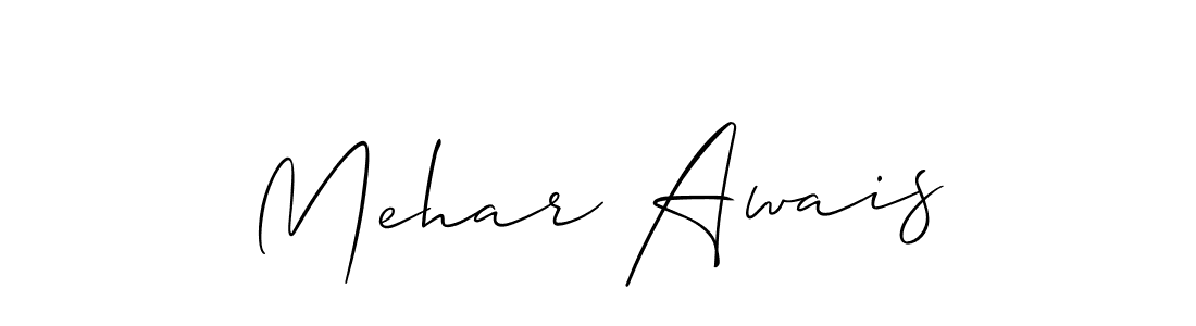 Make a short Mehar Awais signature style. Manage your documents anywhere anytime using Allison_Script. Create and add eSignatures, submit forms, share and send files easily. Mehar Awais signature style 2 images and pictures png