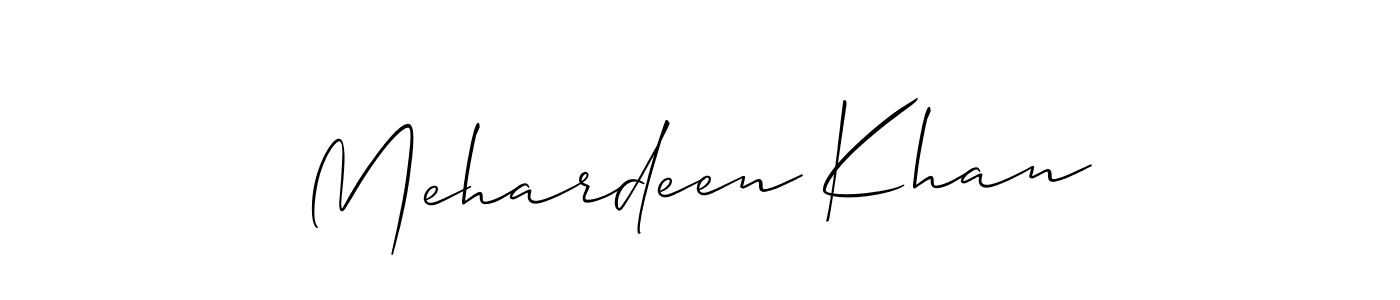 Mehardeen Khan stylish signature style. Best Handwritten Sign (Allison_Script) for my name. Handwritten Signature Collection Ideas for my name Mehardeen Khan. Mehardeen Khan signature style 2 images and pictures png