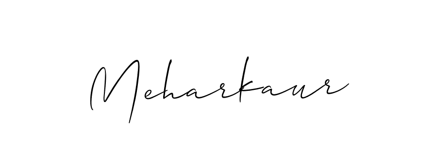 How to make Meharkaur signature? Allison_Script is a professional autograph style. Create handwritten signature for Meharkaur name. Meharkaur signature style 2 images and pictures png