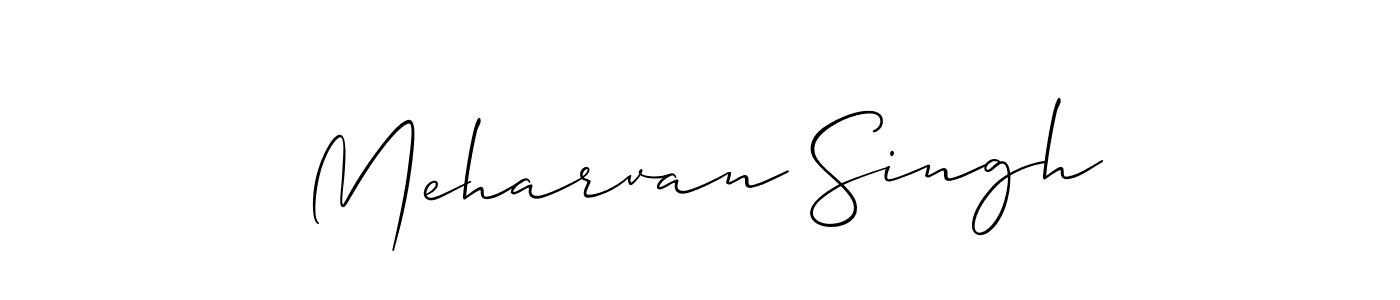 How to make Meharvan Singh signature? Allison_Script is a professional autograph style. Create handwritten signature for Meharvan Singh name. Meharvan Singh signature style 2 images and pictures png