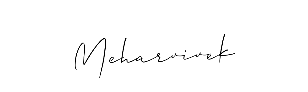 How to make Meharvivek signature? Allison_Script is a professional autograph style. Create handwritten signature for Meharvivek name. Meharvivek signature style 2 images and pictures png