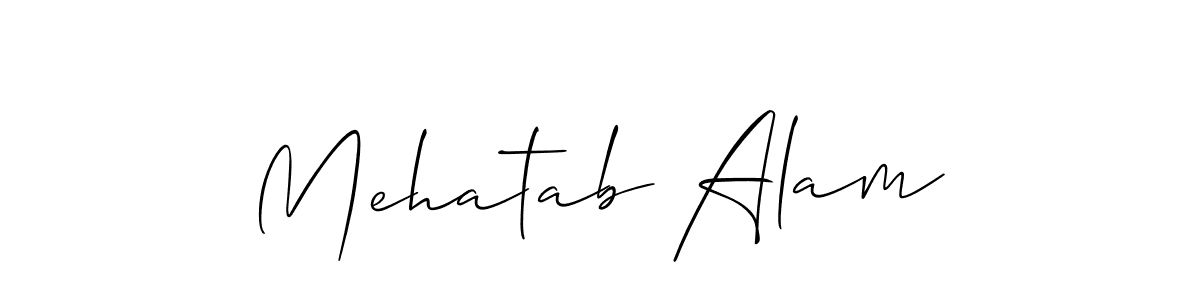 You should practise on your own different ways (Allison_Script) to write your name (Mehatab Alam) in signature. don't let someone else do it for you. Mehatab Alam signature style 2 images and pictures png
