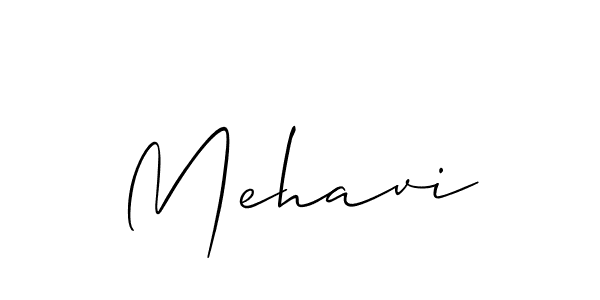 Design your own signature with our free online signature maker. With this signature software, you can create a handwritten (Allison_Script) signature for name Mehavi. Mehavi signature style 2 images and pictures png