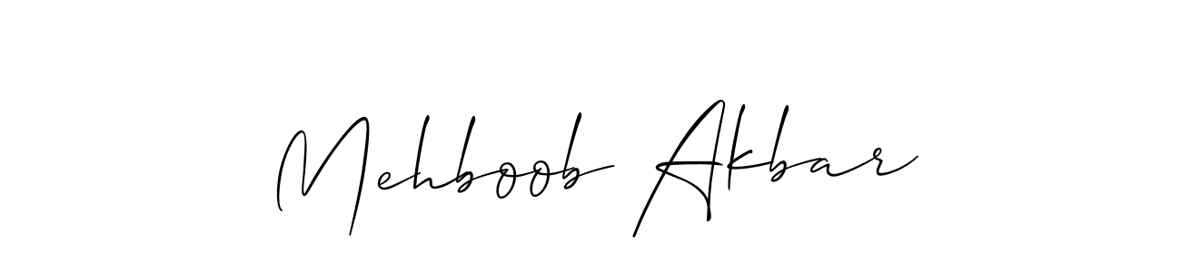 Use a signature maker to create a handwritten signature online. With this signature software, you can design (Allison_Script) your own signature for name Mehboob Akbar. Mehboob Akbar signature style 2 images and pictures png