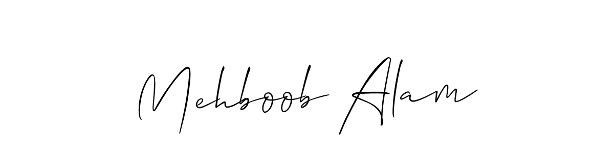 Also we have Mehboob Alam name is the best signature style. Create professional handwritten signature collection using Allison_Script autograph style. Mehboob Alam signature style 2 images and pictures png