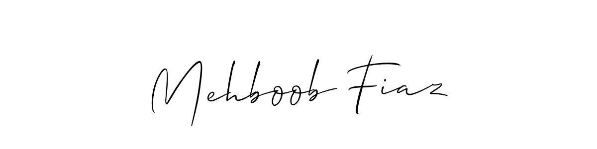 Design your own signature with our free online signature maker. With this signature software, you can create a handwritten (Allison_Script) signature for name Mehboob Fiaz. Mehboob Fiaz signature style 2 images and pictures png