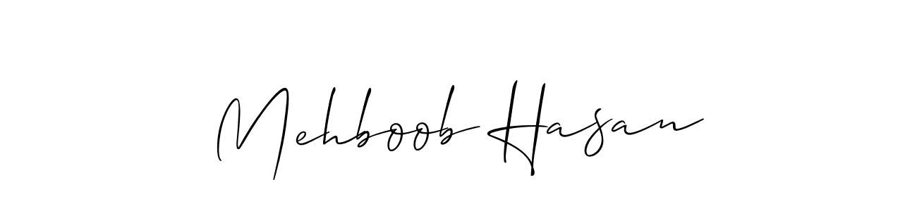The best way (Allison_Script) to make a short signature is to pick only two or three words in your name. The name Mehboob Hasan include a total of six letters. For converting this name. Mehboob Hasan signature style 2 images and pictures png