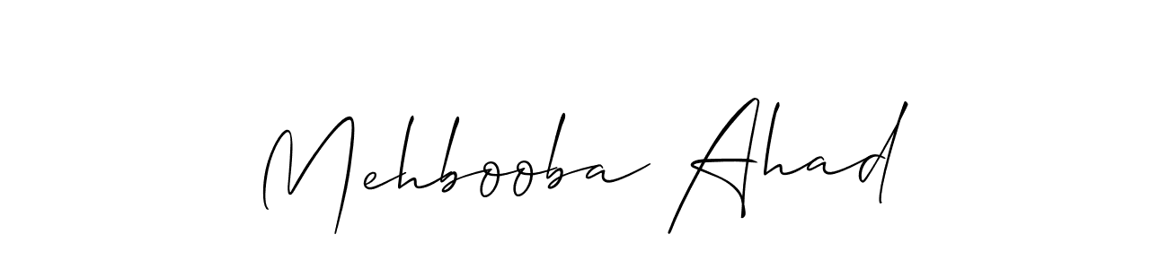 Make a short Mehbooba Ahad signature style. Manage your documents anywhere anytime using Allison_Script. Create and add eSignatures, submit forms, share and send files easily. Mehbooba Ahad signature style 2 images and pictures png