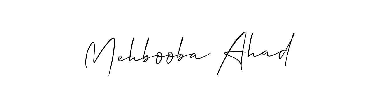 Mehbooba Ahad stylish signature style. Best Handwritten Sign (Allison_Script) for my name. Handwritten Signature Collection Ideas for my name Mehbooba Ahad. Mehbooba Ahad signature style 2 images and pictures png
