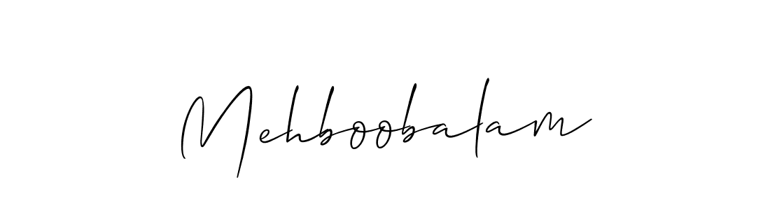 Design your own signature with our free online signature maker. With this signature software, you can create a handwritten (Allison_Script) signature for name Mehboobalam. Mehboobalam signature style 2 images and pictures png