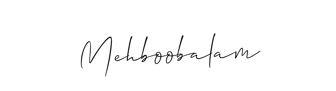 You should practise on your own different ways (Allison_Script) to write your name (Mehboobalam) in signature. don't let someone else do it for you. Mehboobalam signature style 2 images and pictures png