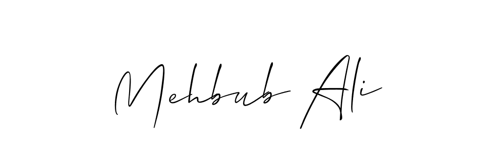 Design your own signature with our free online signature maker. With this signature software, you can create a handwritten (Allison_Script) signature for name Mehbub Ali. Mehbub Ali signature style 2 images and pictures png