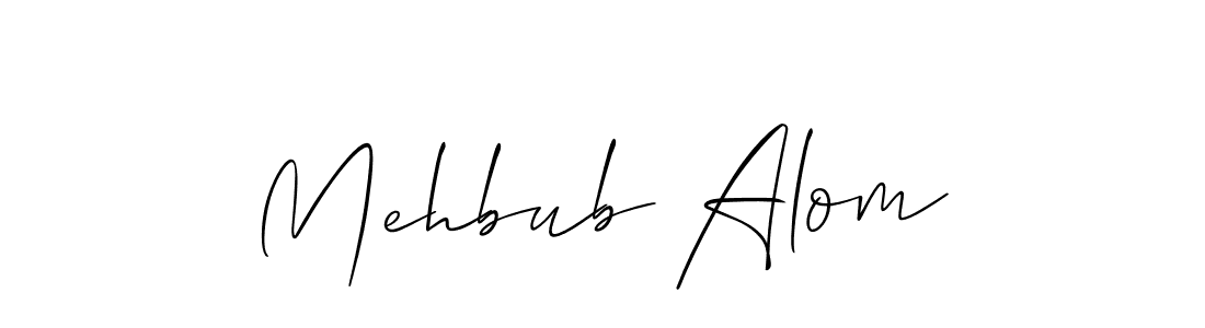 How to make Mehbub Alom signature? Allison_Script is a professional autograph style. Create handwritten signature for Mehbub Alom name. Mehbub Alom signature style 2 images and pictures png