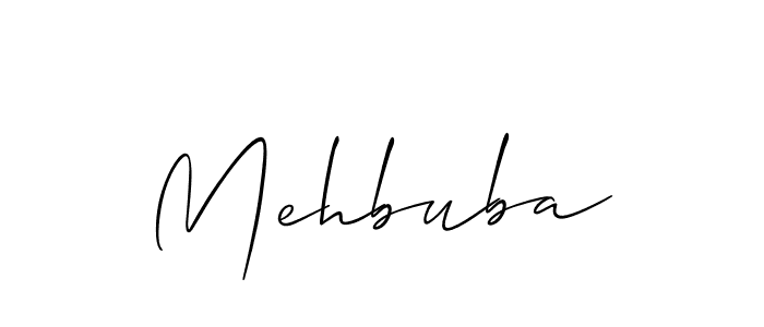 Also we have Mehbuba name is the best signature style. Create professional handwritten signature collection using Allison_Script autograph style. Mehbuba signature style 2 images and pictures png