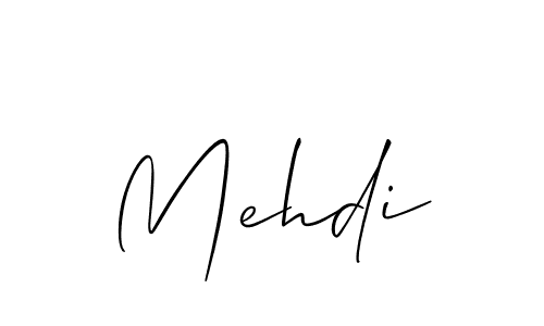 How to make Mehdi name signature. Use Allison_Script style for creating short signs online. This is the latest handwritten sign. Mehdi signature style 2 images and pictures png