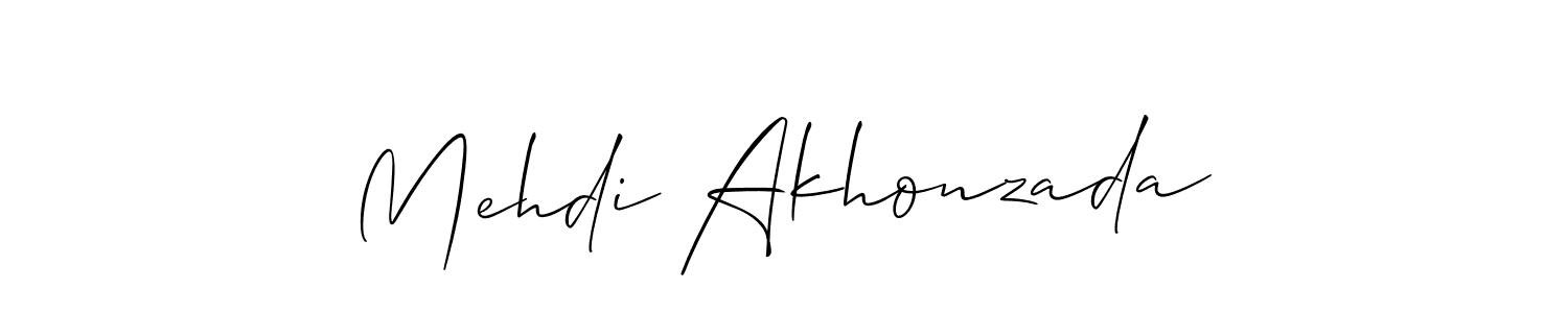 The best way (Allison_Script) to make a short signature is to pick only two or three words in your name. The name Mehdi Akhonzada include a total of six letters. For converting this name. Mehdi Akhonzada signature style 2 images and pictures png
