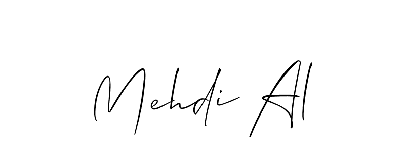 How to make Mehdi Al signature? Allison_Script is a professional autograph style. Create handwritten signature for Mehdi Al name. Mehdi Al signature style 2 images and pictures png