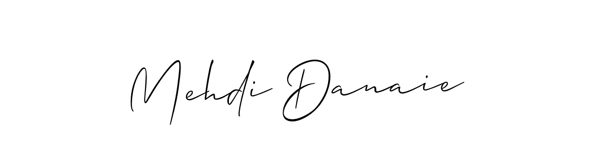 Use a signature maker to create a handwritten signature online. With this signature software, you can design (Allison_Script) your own signature for name Mehdi Danaie. Mehdi Danaie signature style 2 images and pictures png