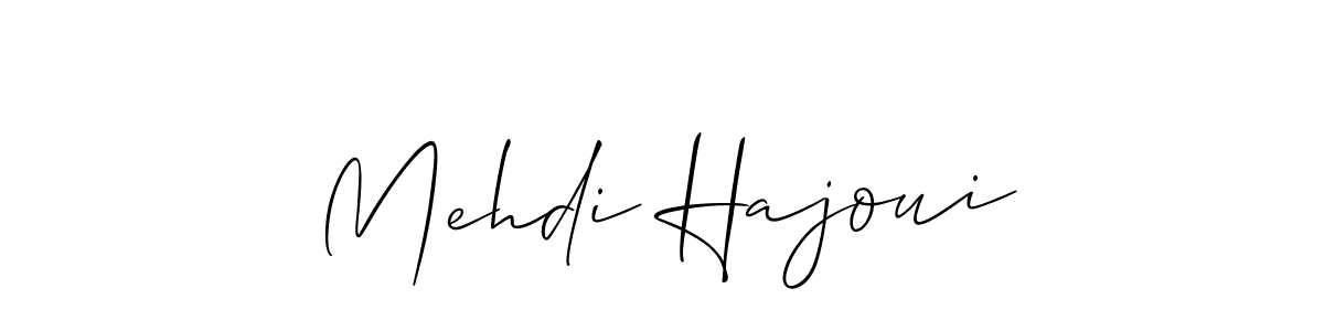 Make a beautiful signature design for name Mehdi Hajoui. With this signature (Allison_Script) style, you can create a handwritten signature for free. Mehdi Hajoui signature style 2 images and pictures png